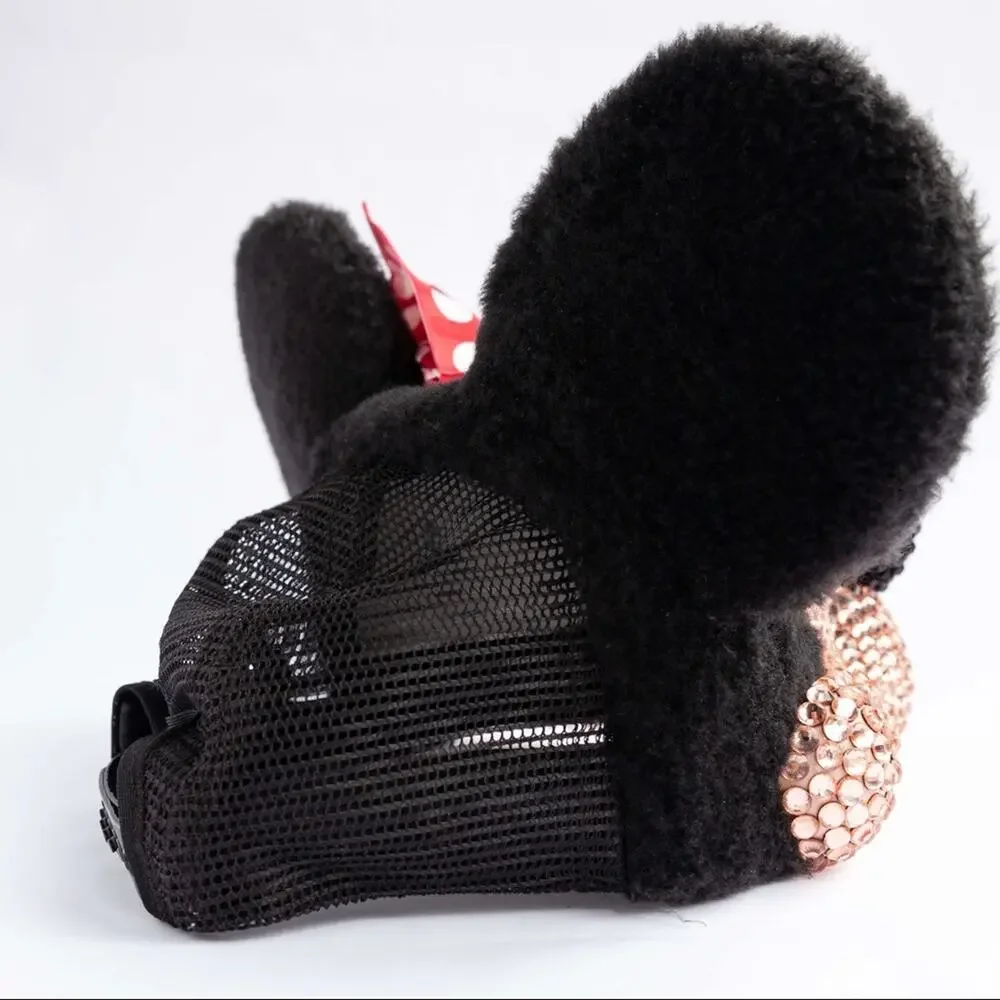 Vintage 90s Minnie Mouse Character Hat Disney‎ Trucker Snapback Bling Maximalist
